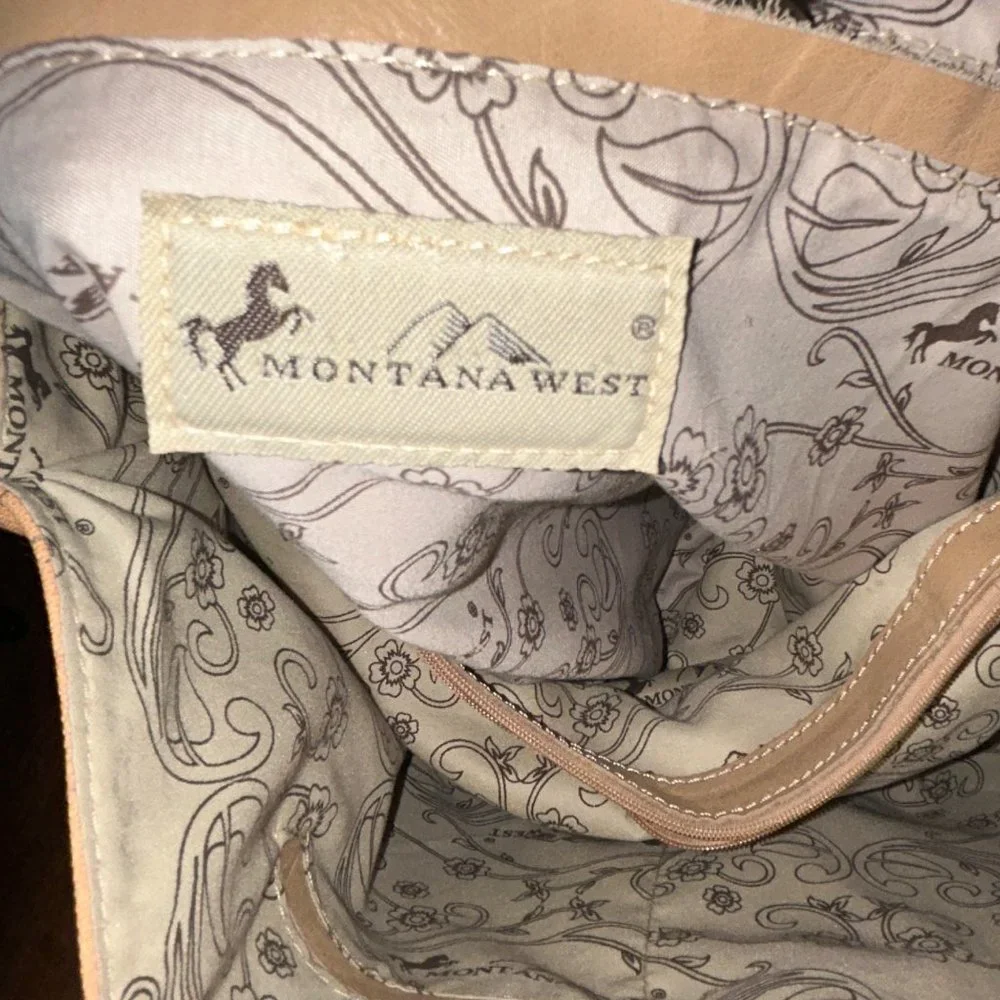 Montana West Cowboy Reversible Tote Bag Large Multicolor Leather Straps - Picture 5 of 14